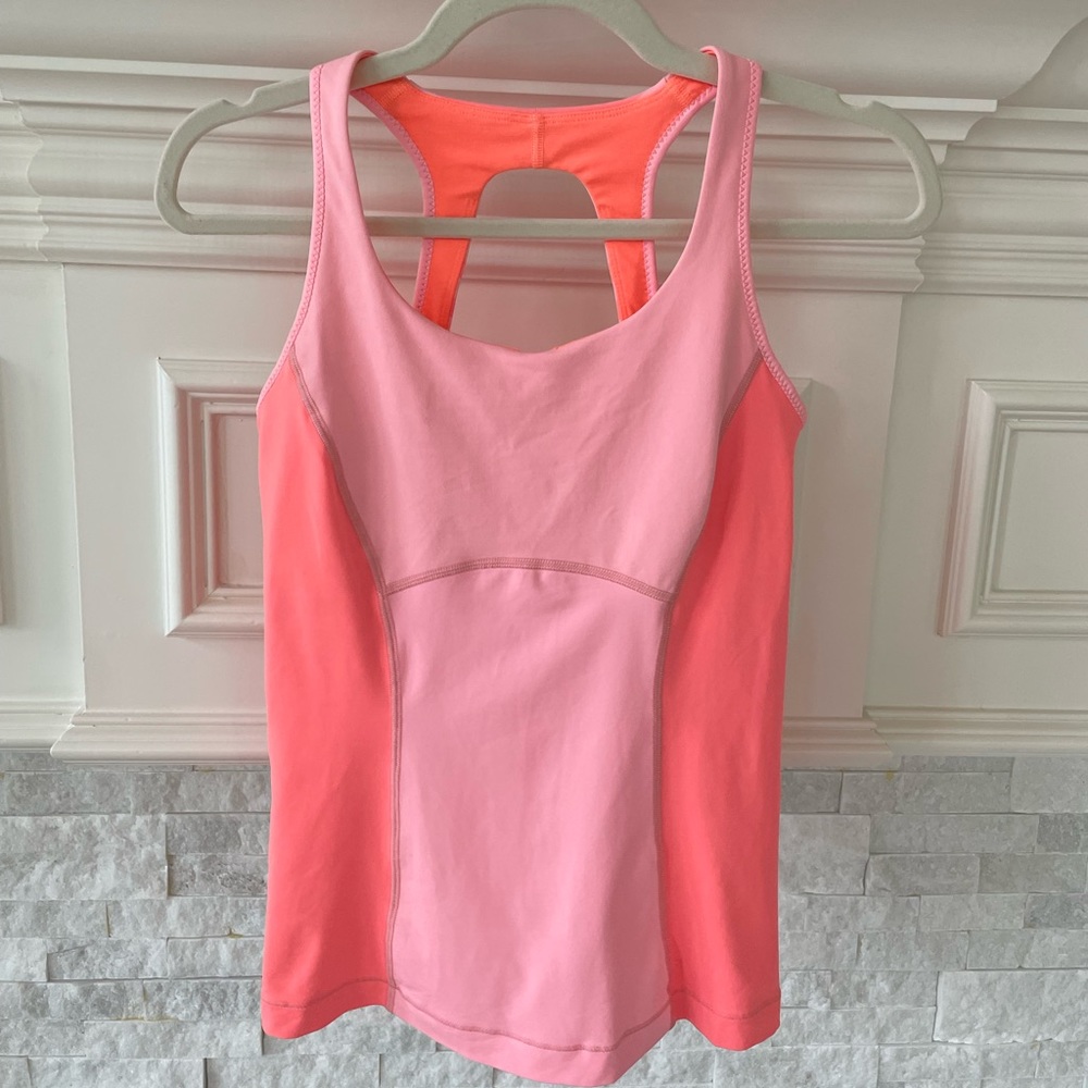 Lululemon Bleached Coral Pop Orange Run Pace Tank